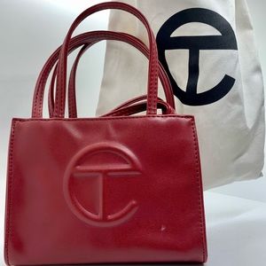 Small Telfar Oxblood Shopping Bag W/ Dust Bag